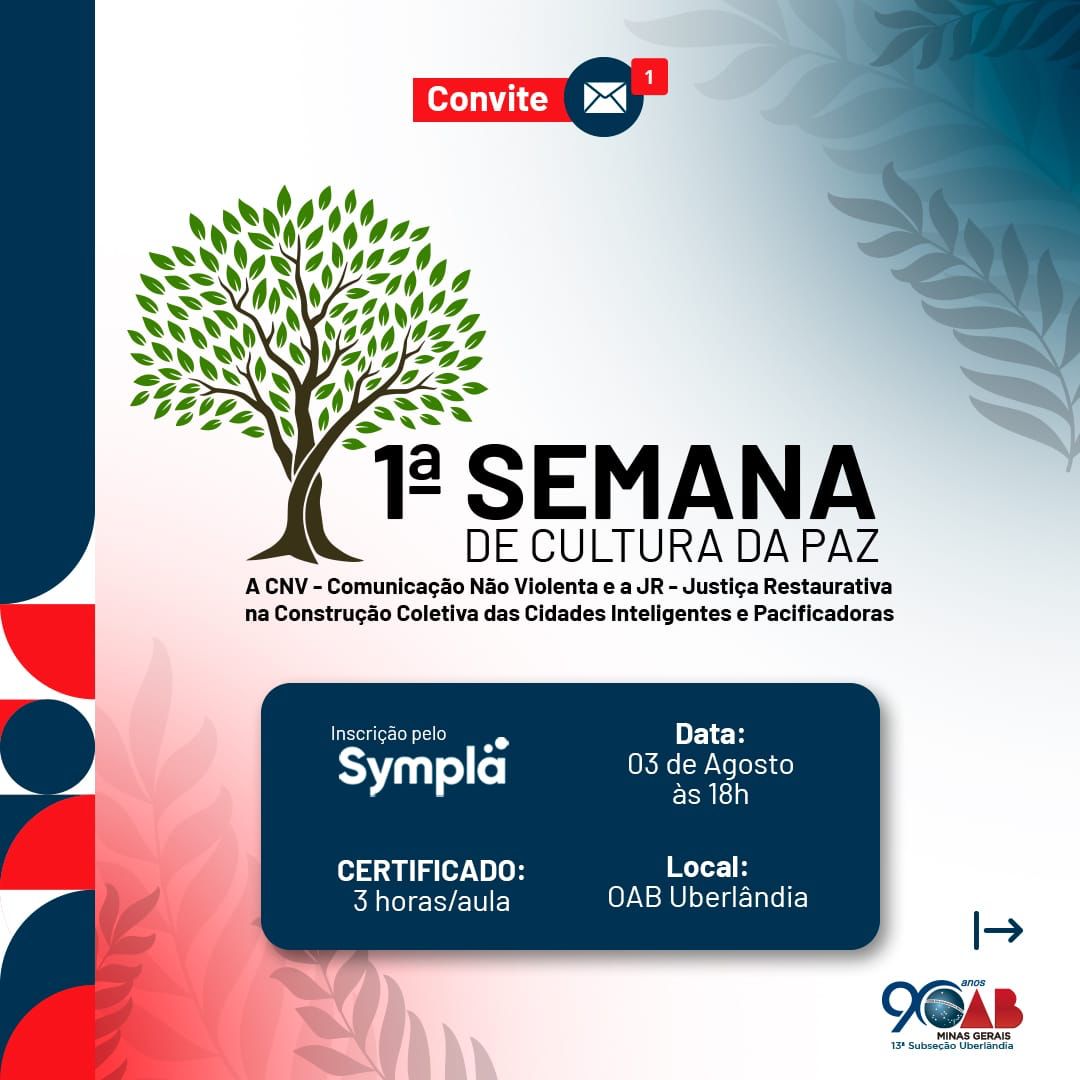 Card divulgacao 1a Semana Cultura da Paz