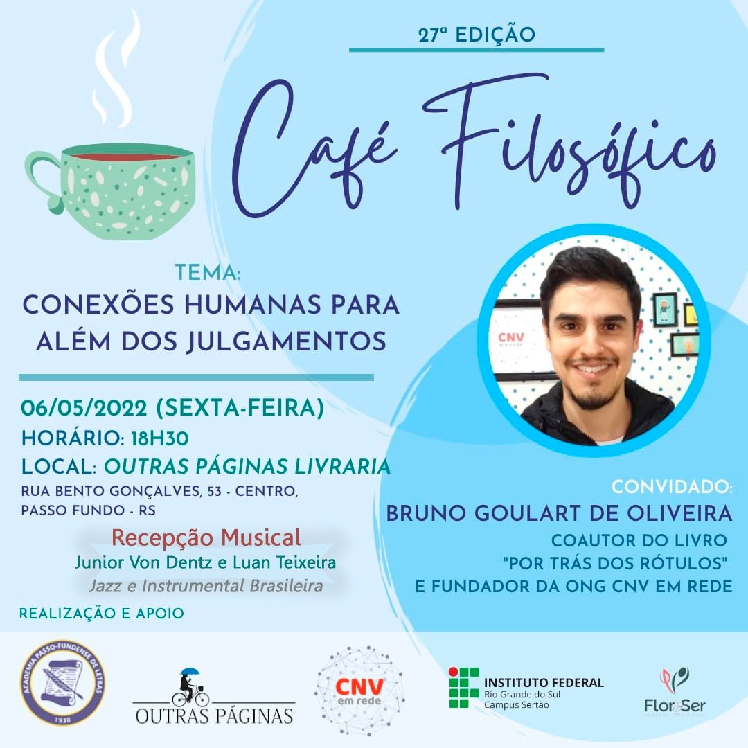 Card do evento / lançamento livro — Passo Fundo